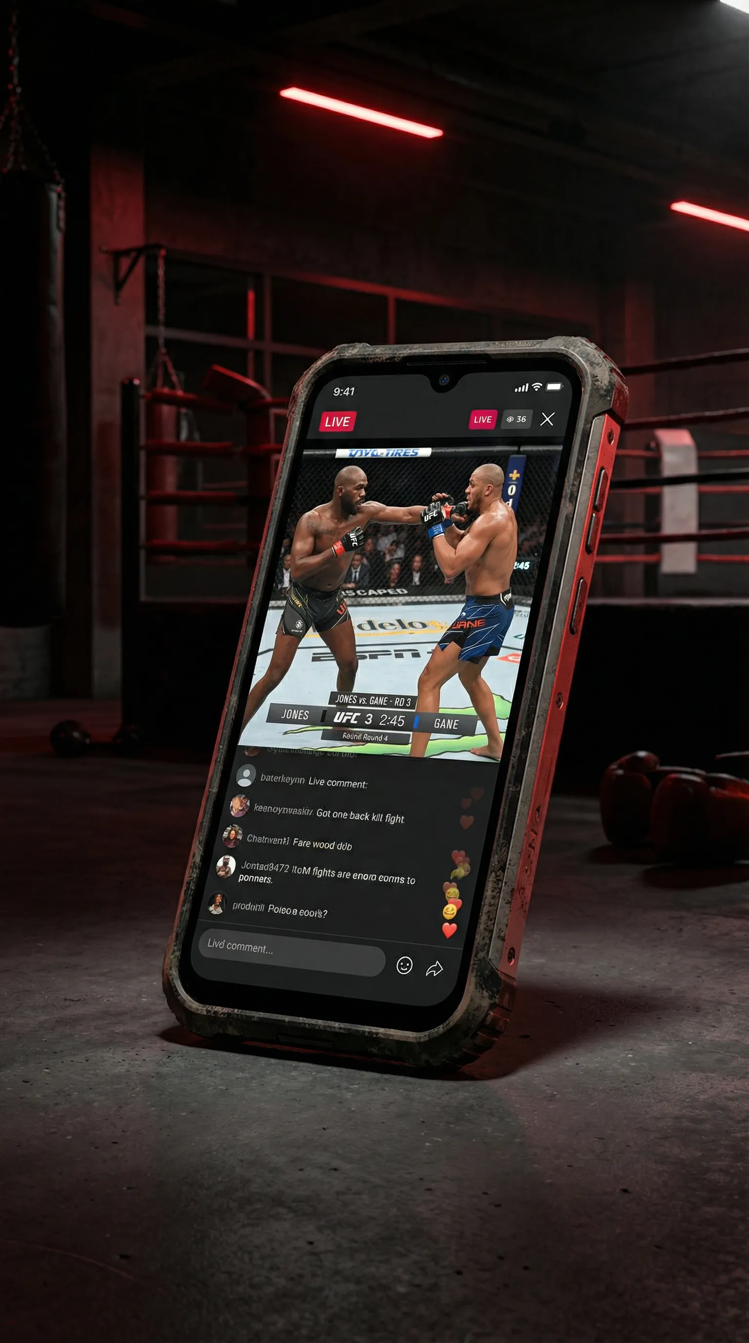 UED体育 移动端APP格斗直播界面